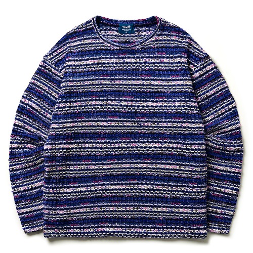 아노트 멀티 스트라이프 니트 퍼플 Multi Stripe Knit (Purple)