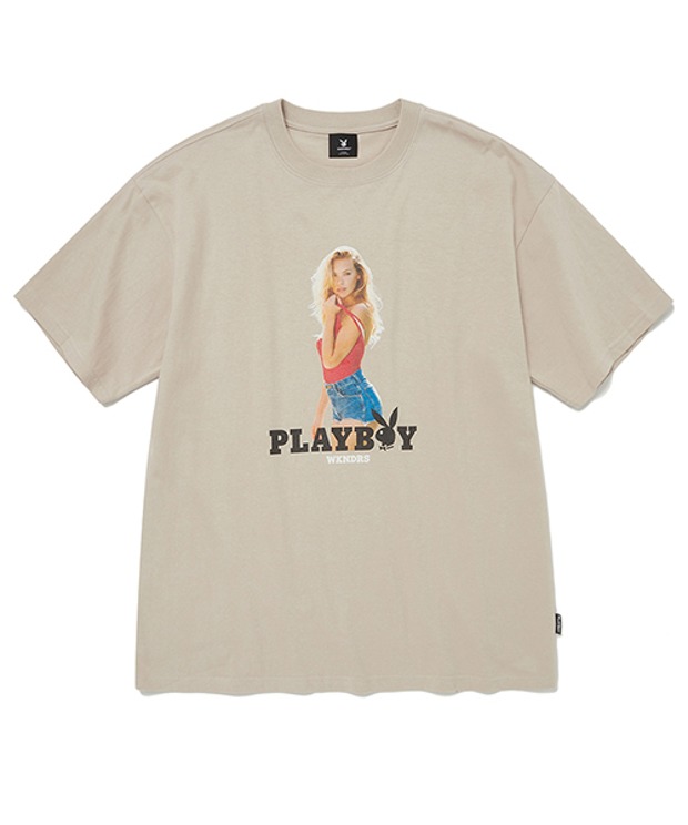 위캔더스 마리 티셔츠 [PLAYBOY] MARY T-SHIRT [PLAYBOY] (Beige)