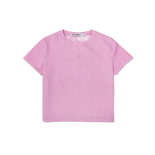 엑스트라오디너리 W 심볼 레이스 티셔츠 WOMEN SYMBOL LACE TEE (Pink)