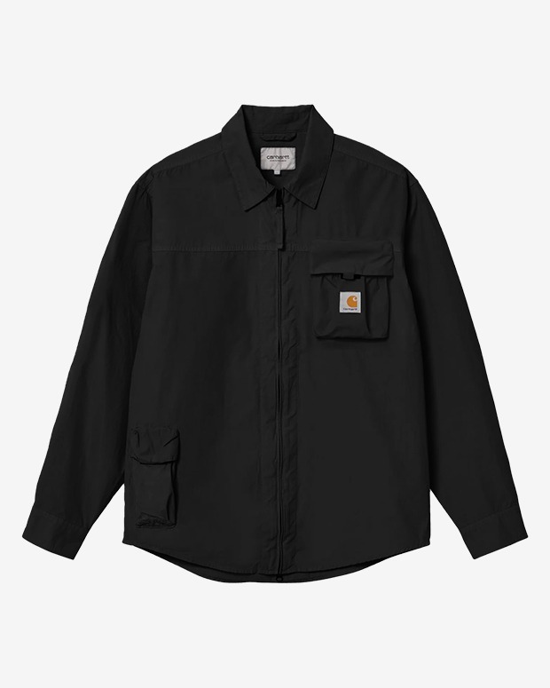 칼하트WIP 범 셔츠 L/S BERM SHIRT (BLACK GARMENT DYED)