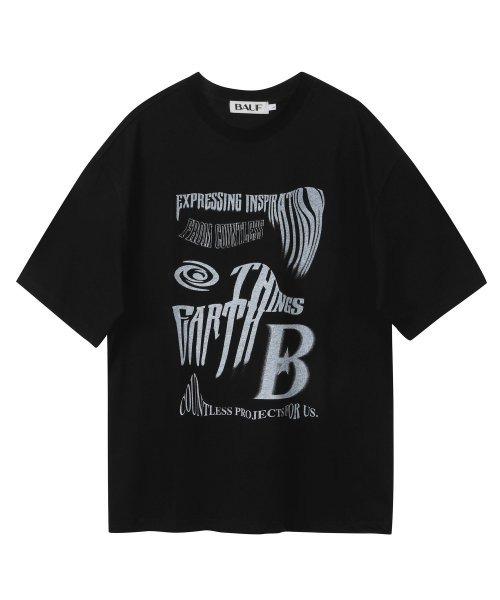 바우프 B 웨이브 반팔 티셔츠 (Black)