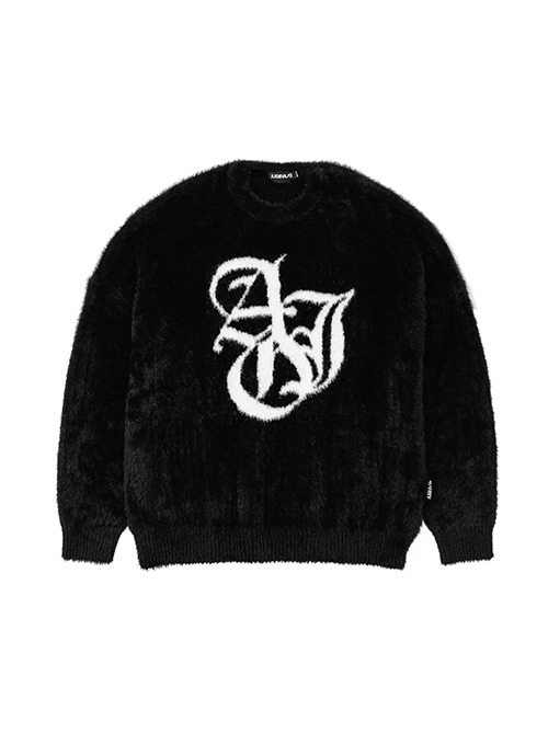 아조바이아조 Sporty Logo Sweater [BLACK]