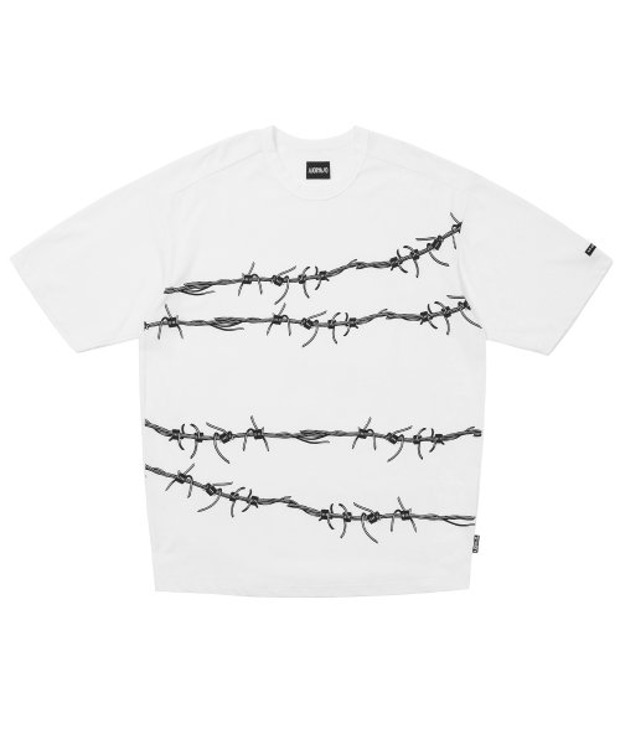 아조바이아조 Barbed Wire T-Shirt [WHITE]