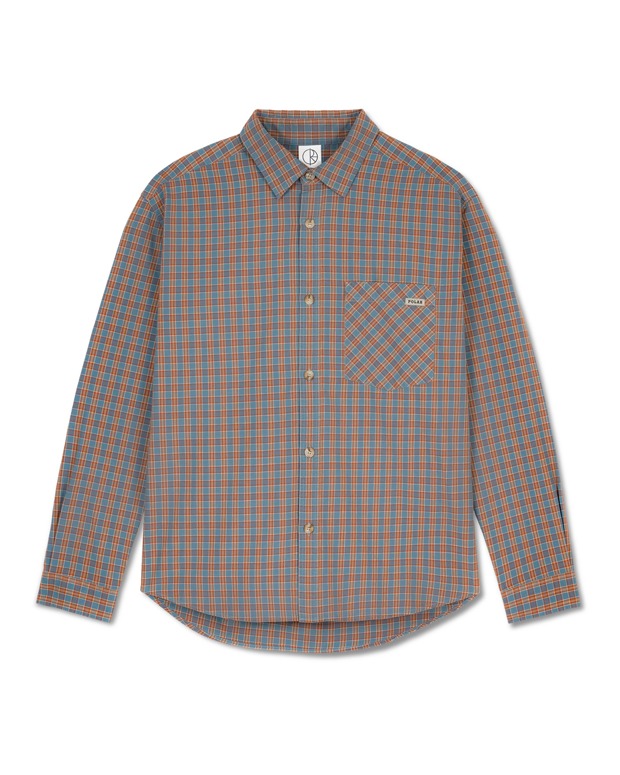 폴라 스케이트 미첼 롱슬리브 셔츠 Mitchell LS Shirt (Blue/Rust)