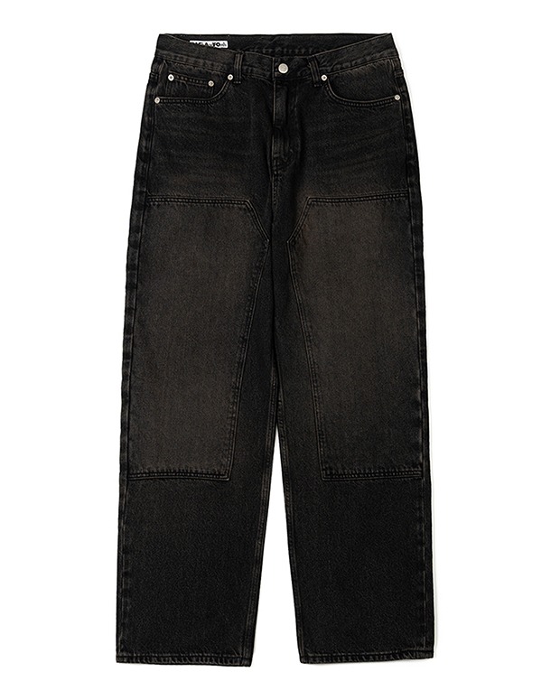 백엔포스 Double knee jeans (Fade brown)
