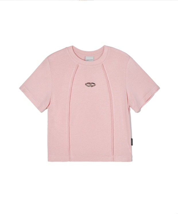 가터갤러리 심볼 엣지 컷 크롭 티셔츠 SYMBOL EDGE-CUT CROP T-SHIRTS (Pink)